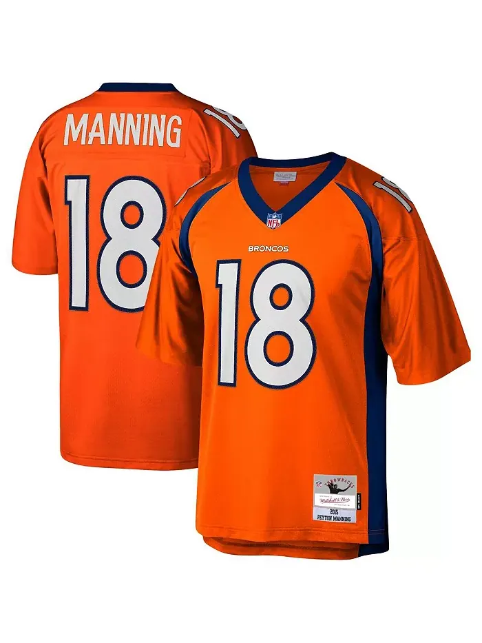 Мужская реплика джерси Peyton Manning Denver Broncos 2015 Legacy в оранжевом цвете Mitchell & Ness — изображение 1 из 3