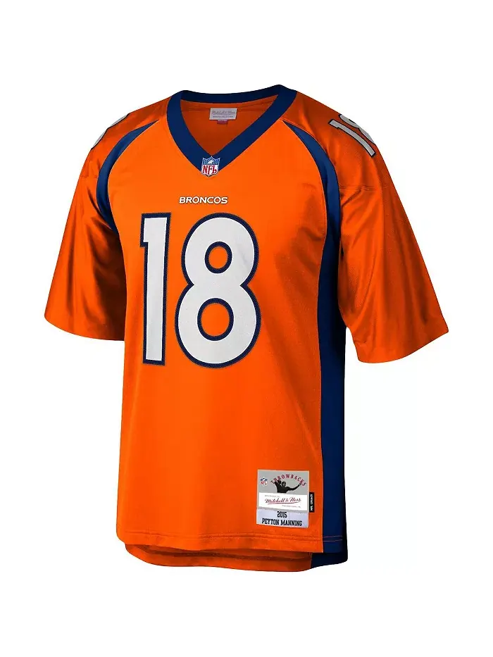 Мужская реплика джерси Peyton Manning Denver Broncos 2015 Legacy в оранжевом цвете Mitchell & Ness — изображение 3 из 3