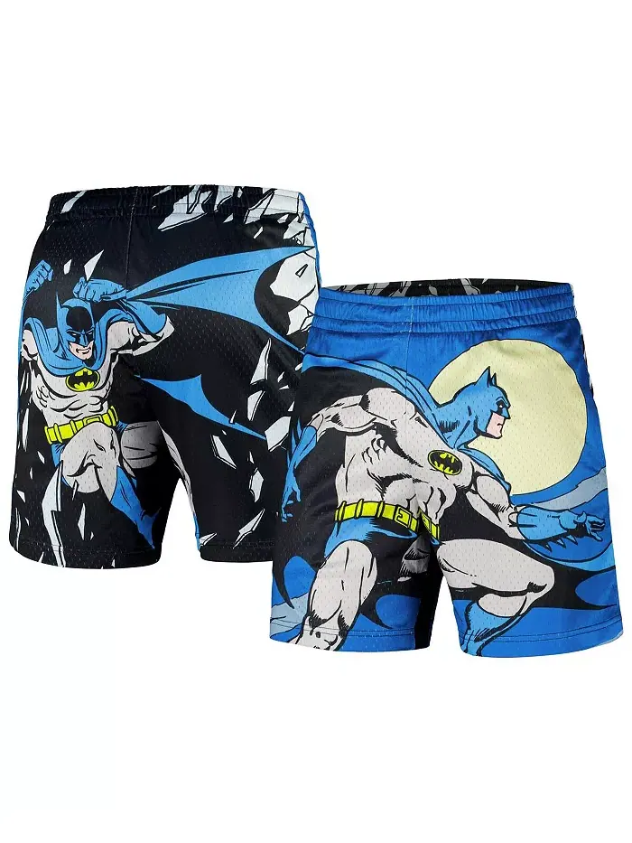 Мужские черные шорты с сеткой и крупным принтом Batman Lids