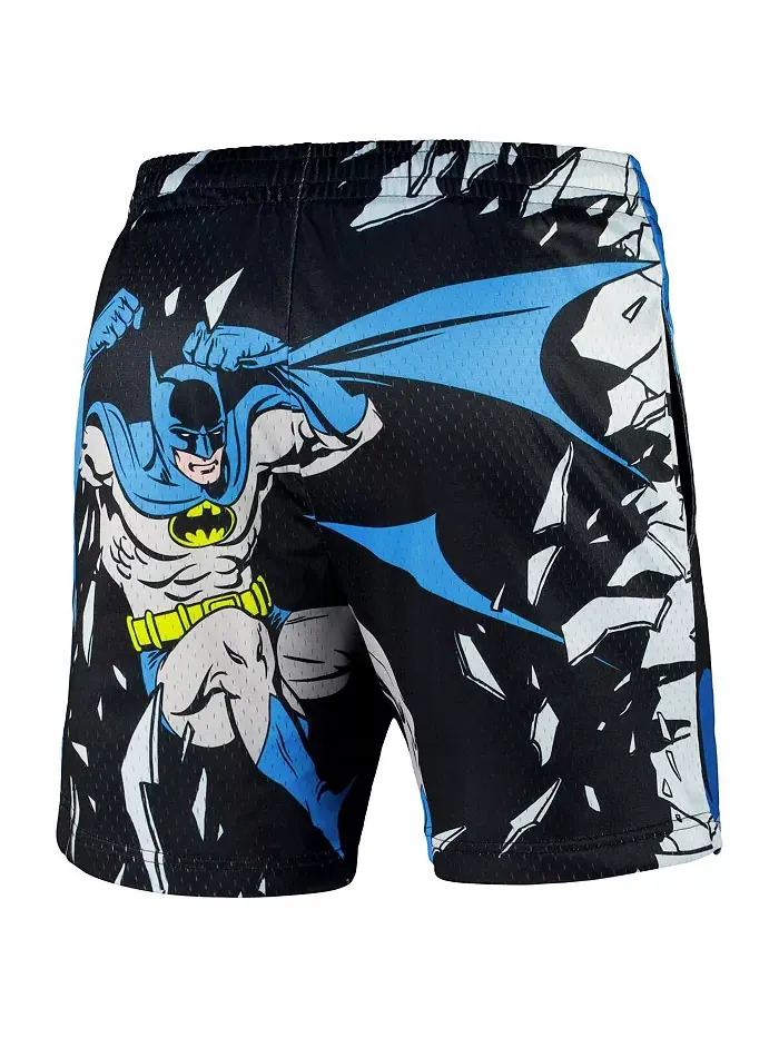 Мужские черные шорты с сеткой и крупным принтом Batman Lids — изображение 3 из 3