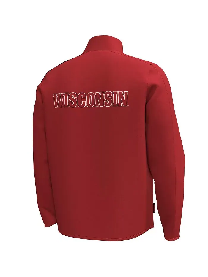 Мужская красная толстовка Wisconsin Badgers Command на молнии Under Armour — изображение 3 из 3