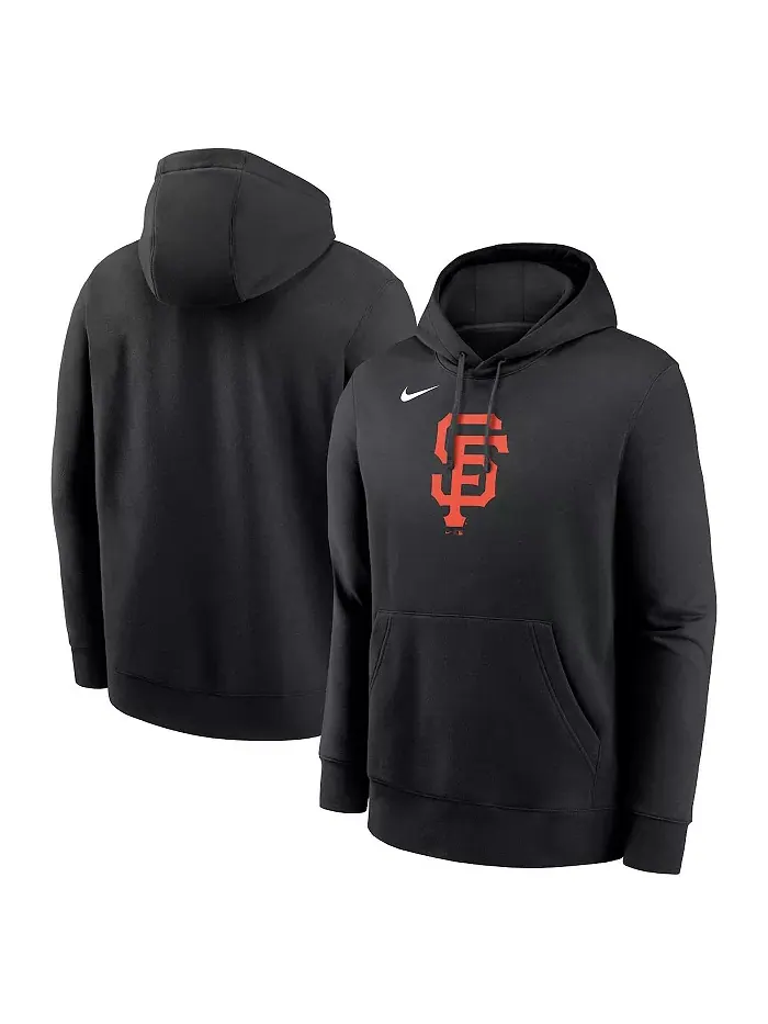 Мужская черная толстовка с капюшоном San Francisco Giants Logo Club Fleece Pullover Nike — изображение 1 из 3
