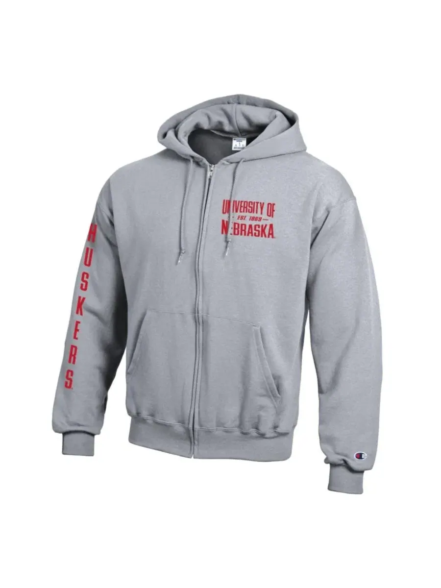 Толстовка на молнии Champion Varsity Powerblend — изображение 3 из 3, серый