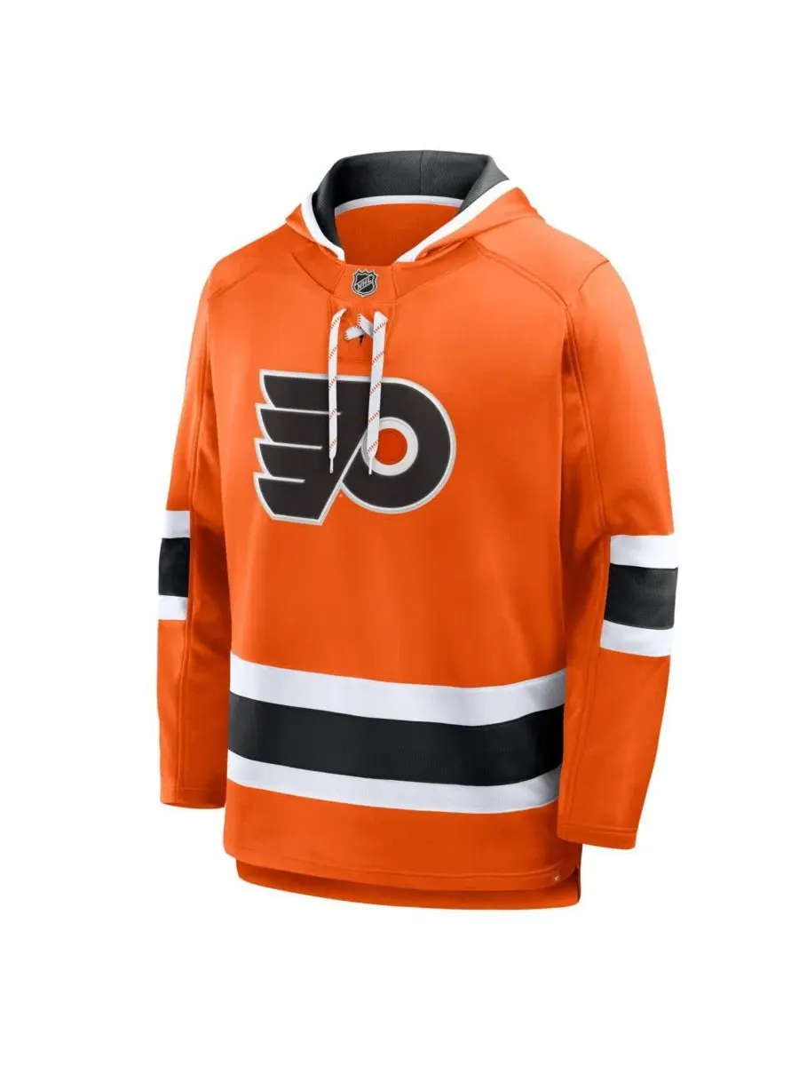 Худи из флиса с капюшоном для мужчин Prime Time, Philadelphia Flyers Fanatics — изображение 3 из 3, оранжевый черный