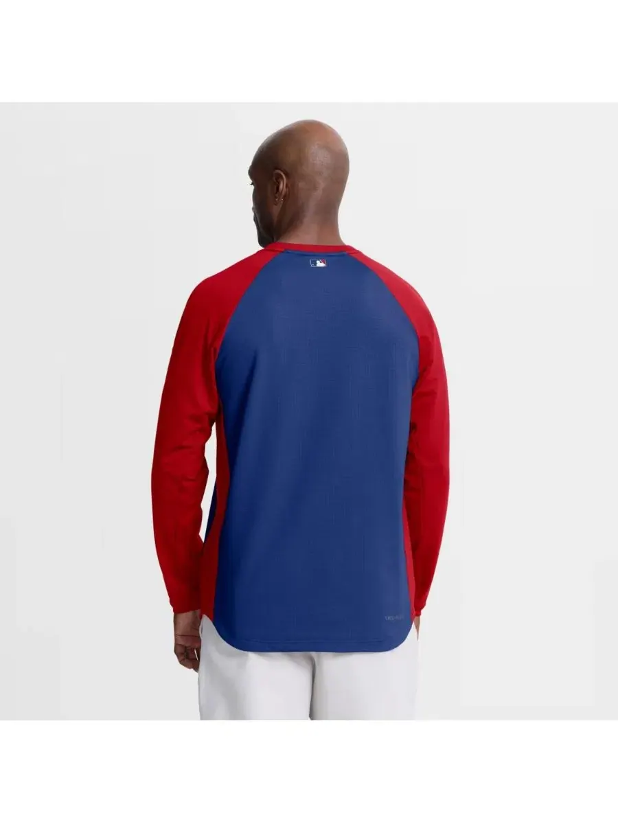 Свитшот с регланом и длинным рукавом Philadelphia Phillies Authentic Collection Nike — изображение 3 из 5, красный