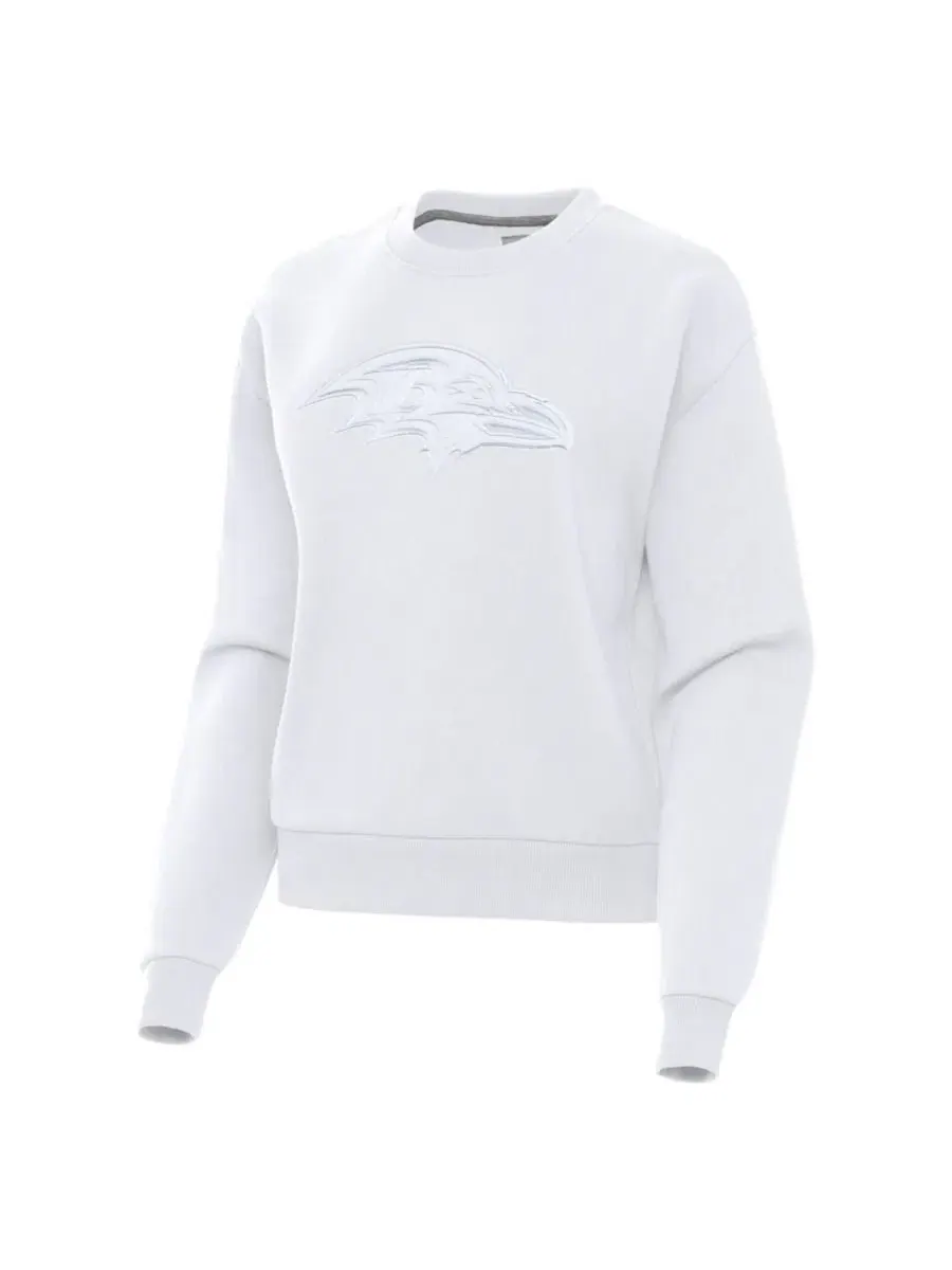 Женский свитшот с длинным рукавом Baltimore Ravens Victory Antigua — изображение 2 из 3, белый