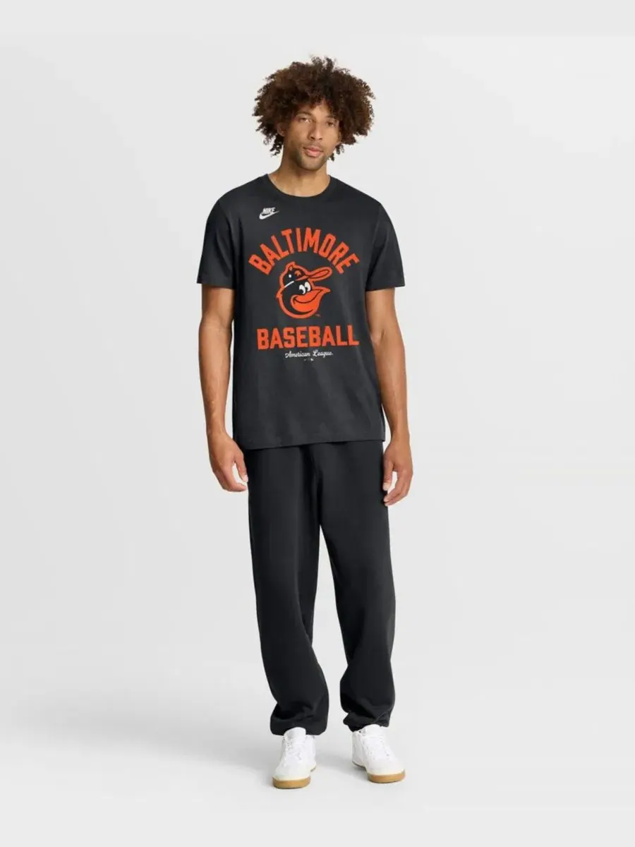 Футболка с ретро-принтом Baltimore Orioles Nike — изображение 3 из 4, черный