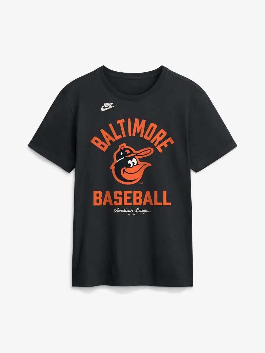 Футболка с ретро-принтом Baltimore Orioles Nike — изображение 4 из 4, черный