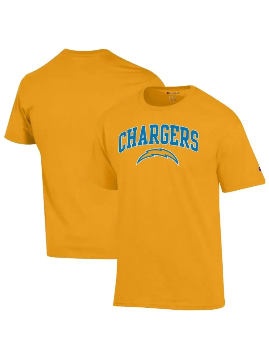 Футболка Champion Arch Over Logo с принтом, Los Angeles Chargers — изображение 1 из 3, золото