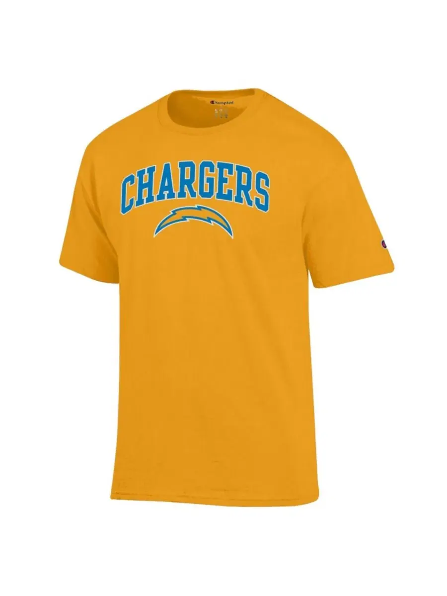 Футболка Champion Arch Over Logo с принтом, Los Angeles Chargers — изображение 2 из 3, золото