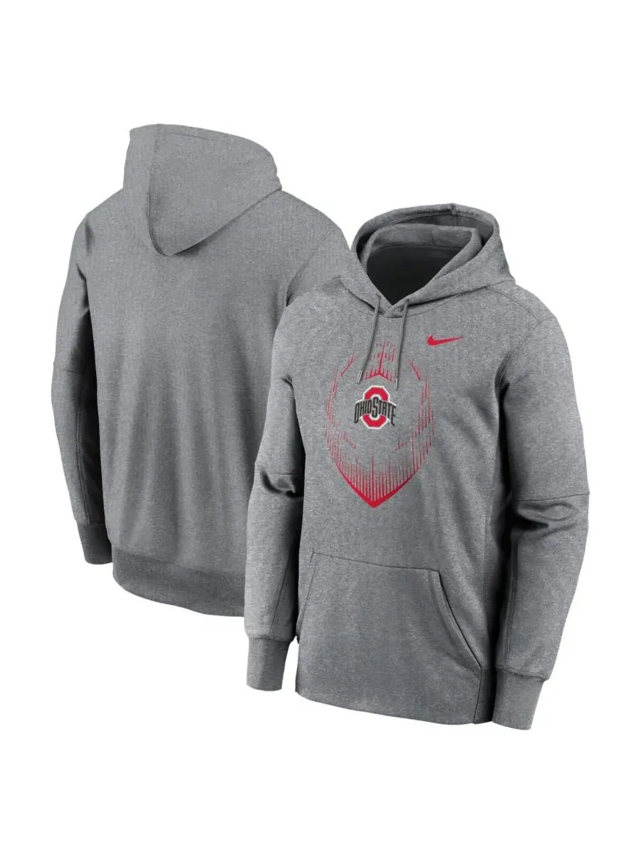 Толстовка с капюшоном с принтом Football Icon Performance Fleece Pullover Hoodie Nike — изображение 1 из 3, серый