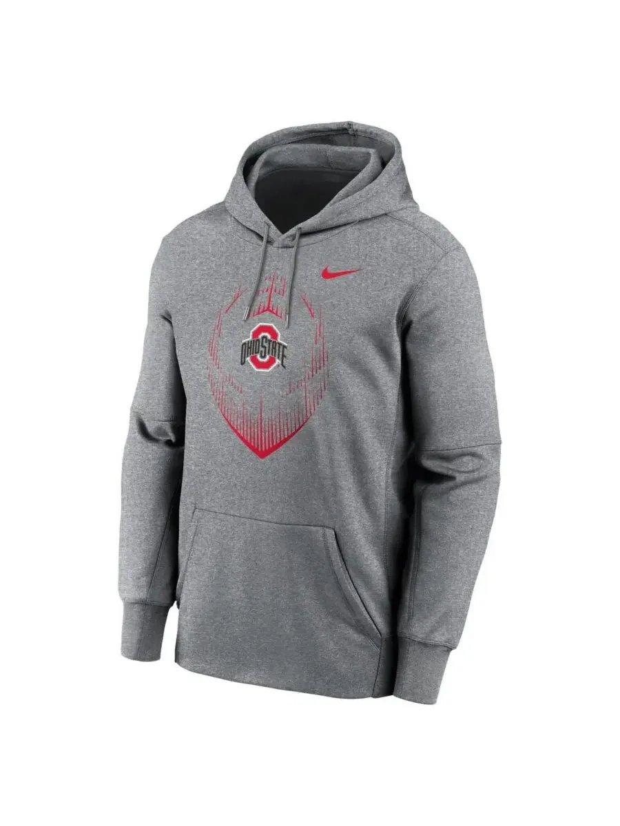 Толстовка с капюшоном с принтом Football Icon Performance Fleece Pullover Hoodie Nike — изображение 2 из 3, серый
