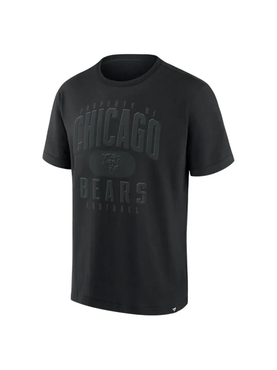 Футболка мужская с принтом Chicago Bears Black Out Fanatics — изображение 2 из 3, черный