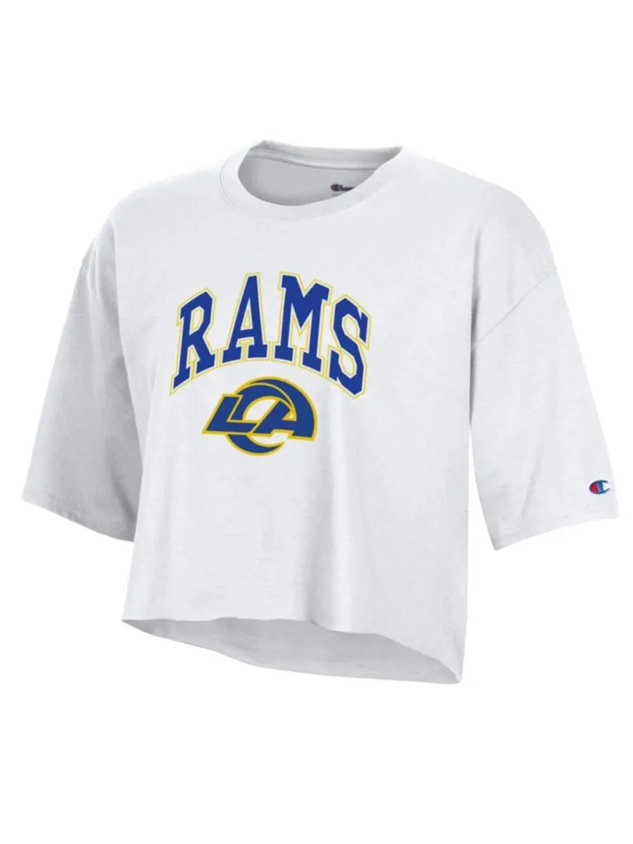Футболка-кроп с принтом Los Angeles Rams Champion — изображение 3 из 3, белый