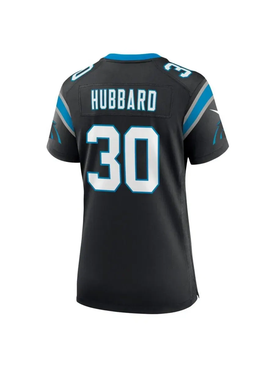 Женская футболка Nike Carolina Panthers Chuba Hubbard Black — изображение 3 из 3, черный