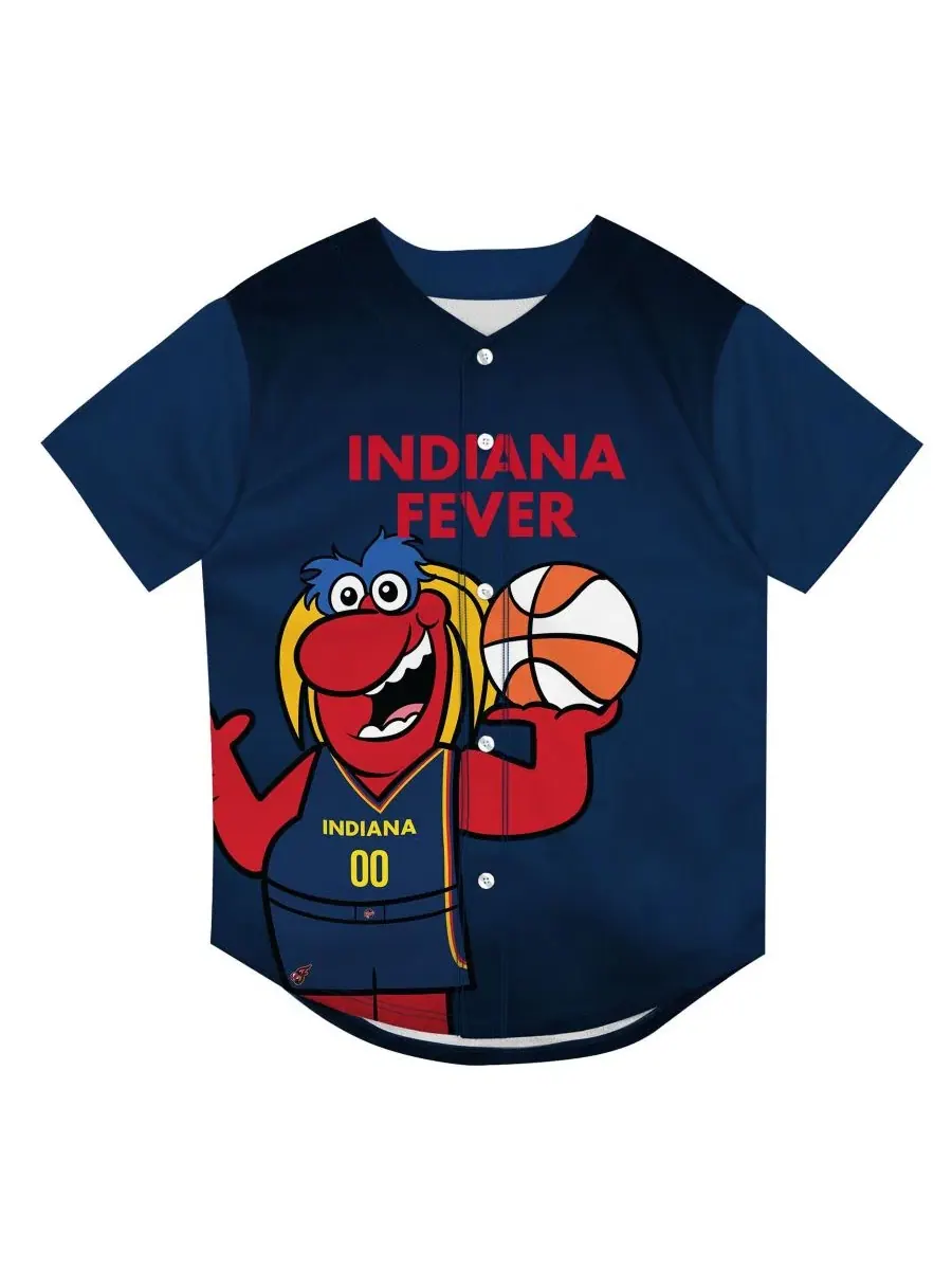 Детская футболка-джерси с принтом Indiana Fever Mascot Friend Outerstuff — изображение 2 из 3, темно-синий