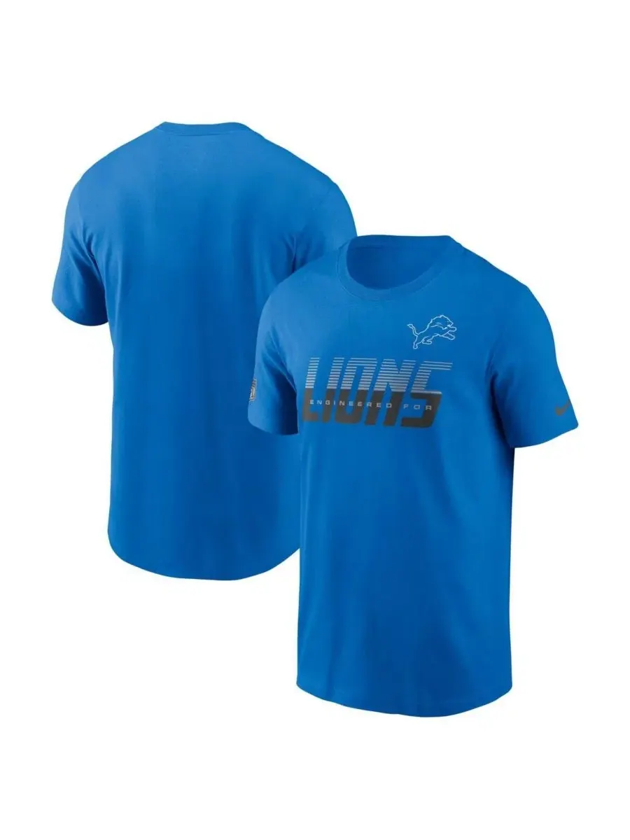 Футболка с коротким рукавом, синяя, Detroit Lions Sideline Dri-FIT Nike — изображение 1 из 3, синий