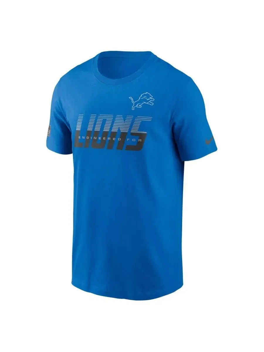 Футболка с коротким рукавом, синяя, Detroit Lions Sideline Dri-FIT Nike — изображение 2 из 3, синий