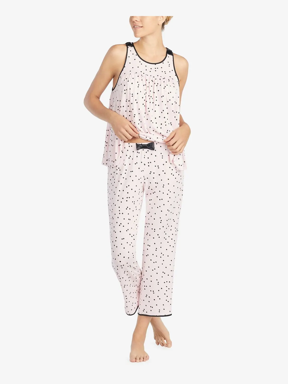 Женский пижамный комплект капри без рукавов из модала kate spade new york — изображение 2 из 4, розовый