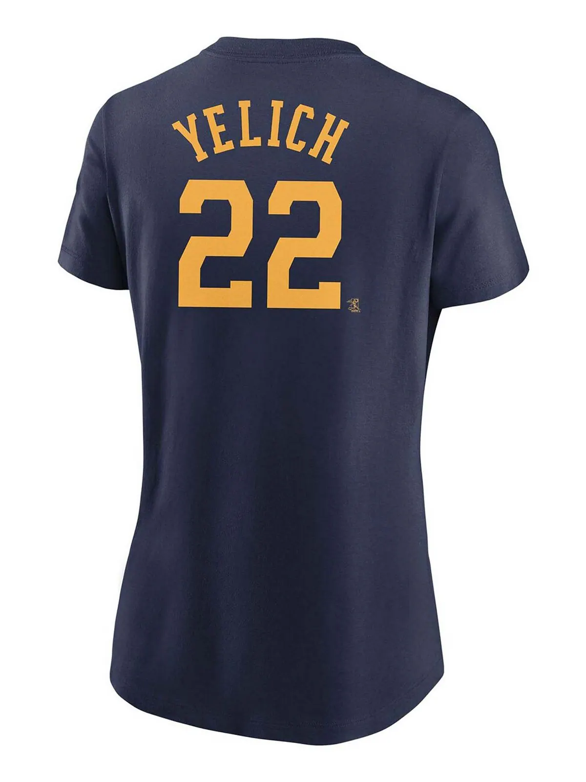 Женская футболка Christian Yelich Navy Milwaukee Brewers с номером и именем Nike — изображение 2 из 3, темно-синий