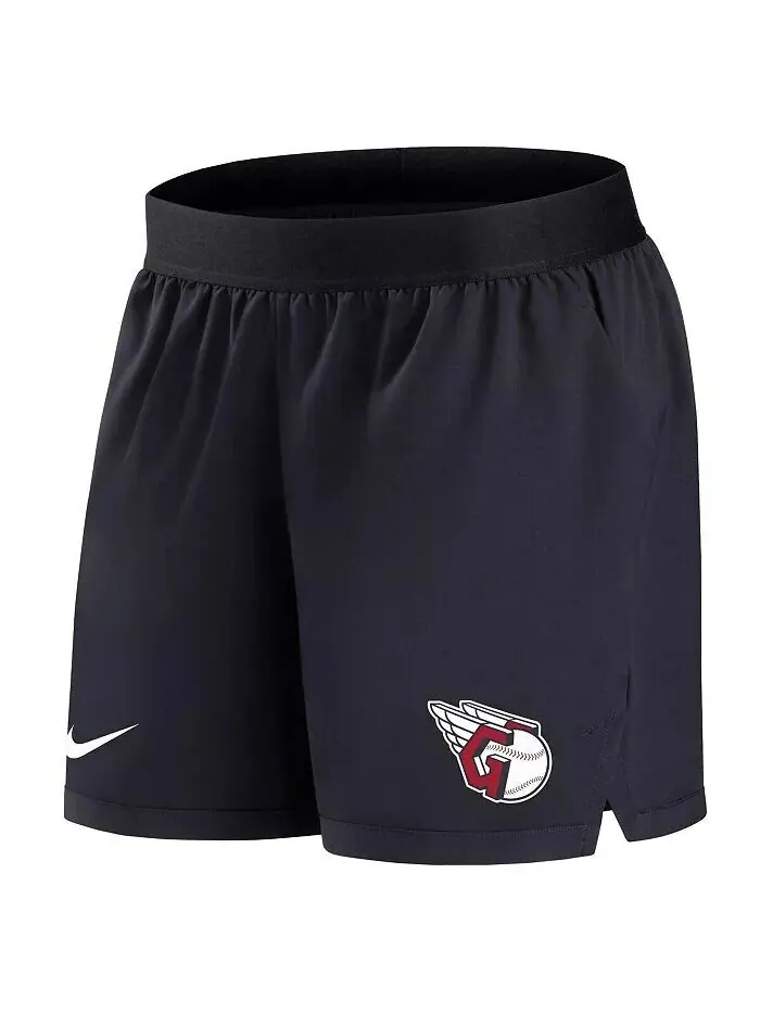 Женские темно-синие шорты Cleveland Guardians Authentic Collection Team Performance Nike — изображение 2 из 3