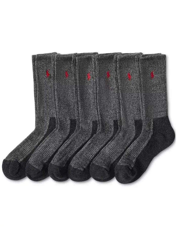 Мужские носки Performance Red Pony Crew, 6 пар Polo Ralph Lauren — изображение 2 из 3