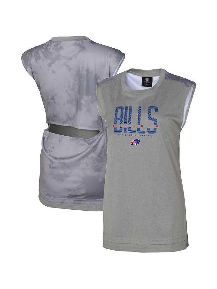 Женская серая майка Buffalo Bills No Sweat Outerstuff — изображение 1 из 3, серый