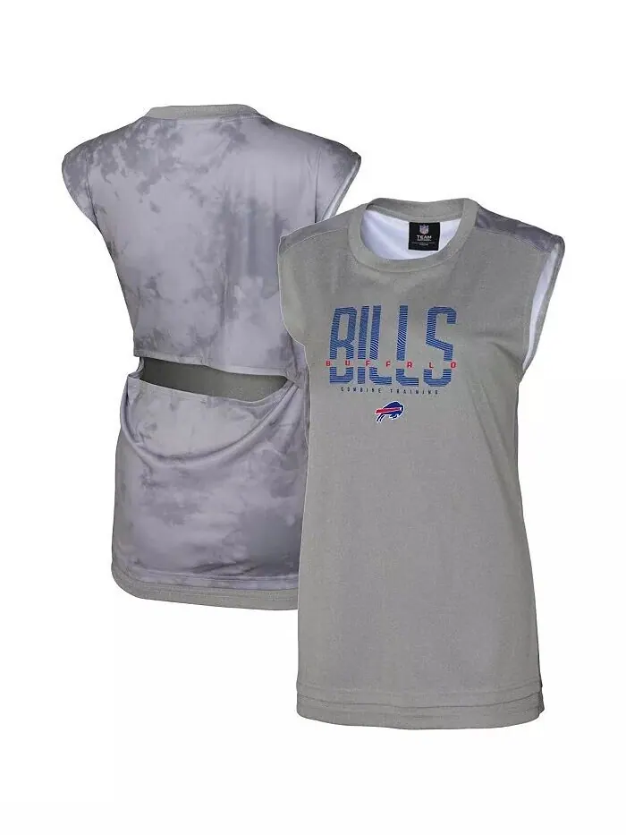 Женская серая майка Buffalo Bills No Sweat Outerstuff