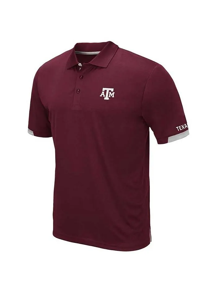 Мужская бордовая рубашка-поло Texas A&M Aggies Big and Tall Santry Colosseum — изображение 2 из 3, коричневый