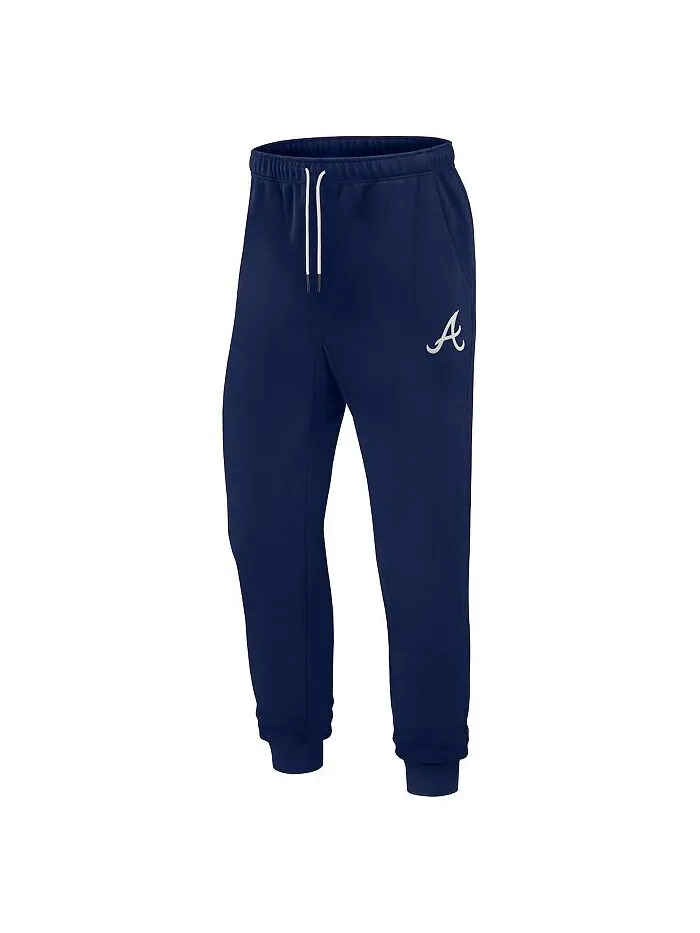 Мужские и женские темно-синие джоггеры из супермягкого флиса Atlanta Braves Fanatics Signature — изображение 2 из 3