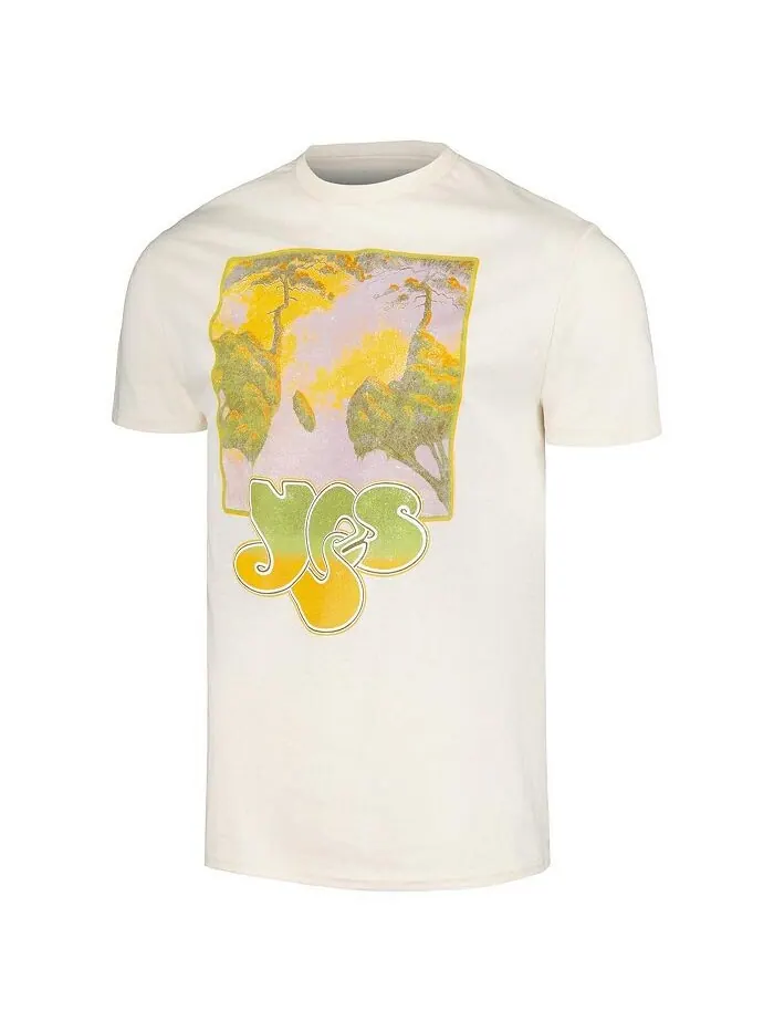 Мужская кремовая футболка с рисунком Yes Tree Gradient Manhead Merch — изображение 2 из 3, бежевый