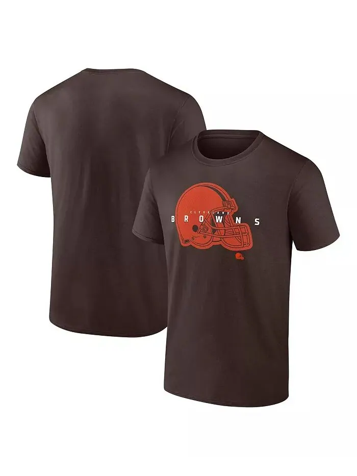 Мужская коричневая футболка Cleveland Browns Coordinate Fanatics — изображение 1 из 3