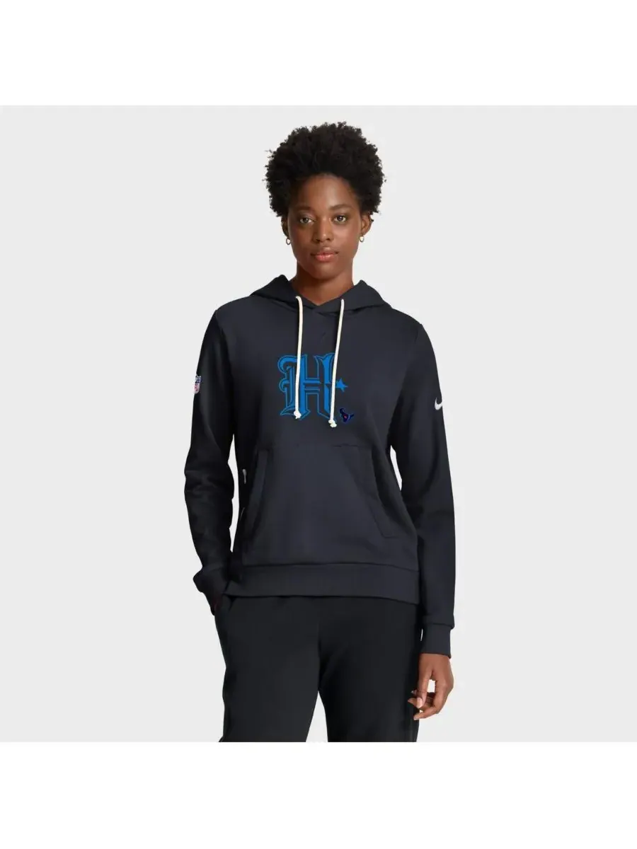 Nike Женская темно-синяя толстовка Houston Texans Throwback Sideline Standard Issue Dri-FIT — изображение 1 из 5, темно-синий