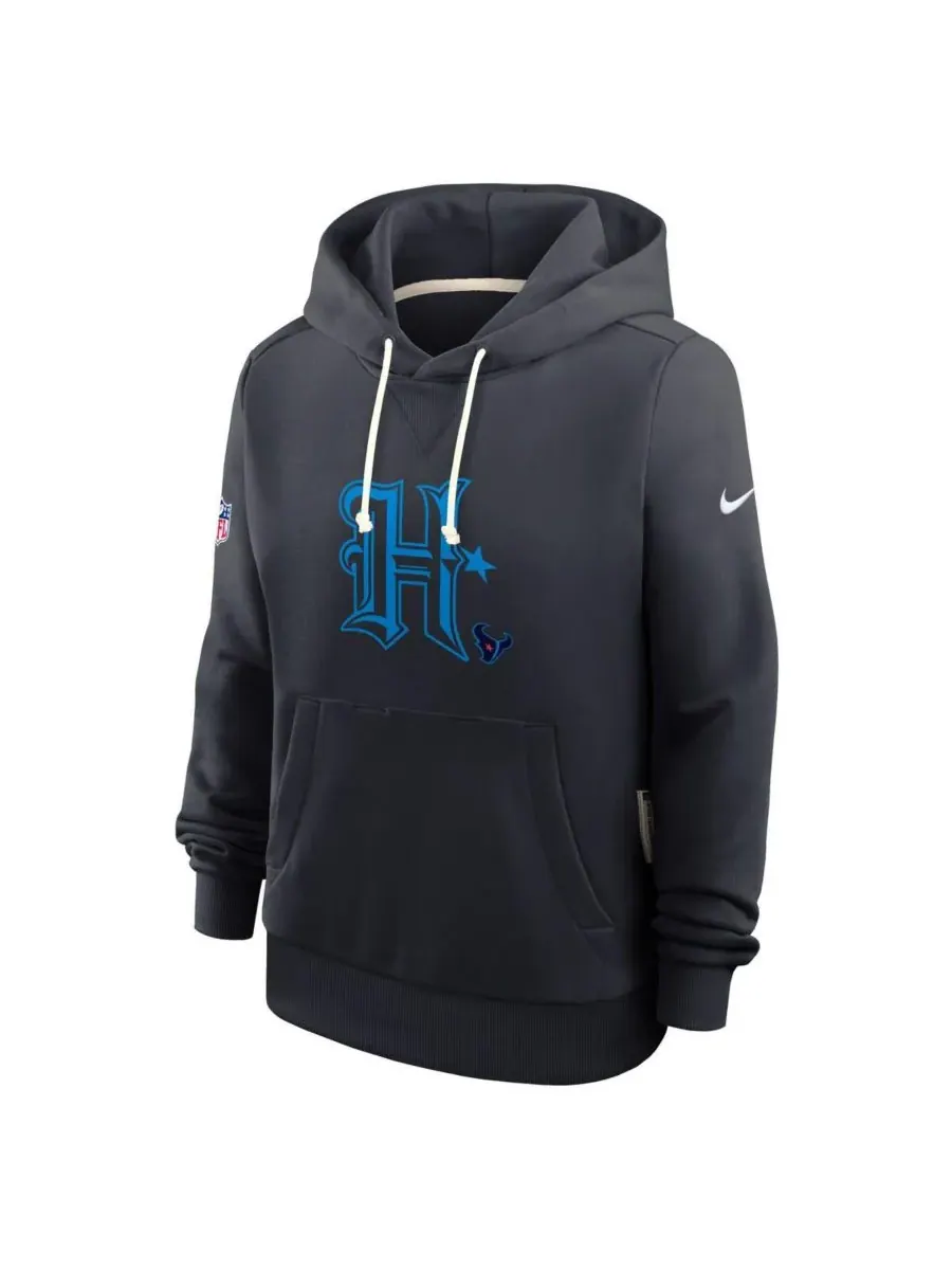 Nike Женская темно-синяя толстовка Houston Texans Throwback Sideline Standard Issue Dri-FIT — изображение 3 из 5, темно-синий