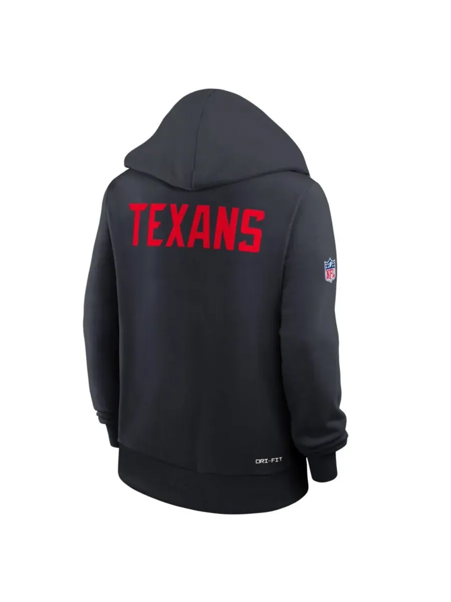 Nike Женская темно-синяя толстовка Houston Texans Throwback Sideline Standard Issue Dri-FIT — изображение 5 из 5, темно-синий