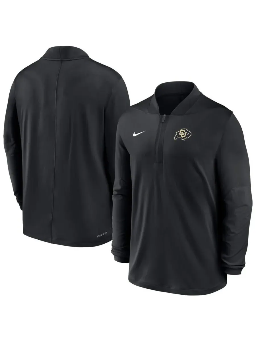 Nike Мужская черная толстовка с капюшоном Colorado Buffaloes Dri-FIT с застежкой-молнией до — изображение 1 из 3, черный