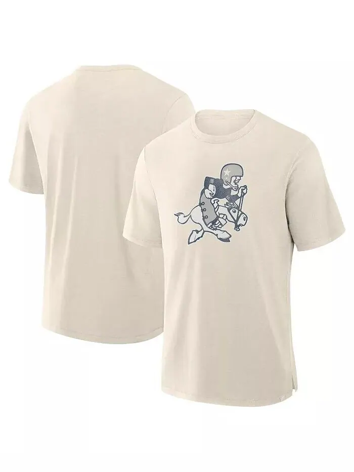 Мужская кремовая футболка Dallas Cowboys Slub Fanatics — изображение 1 из 3