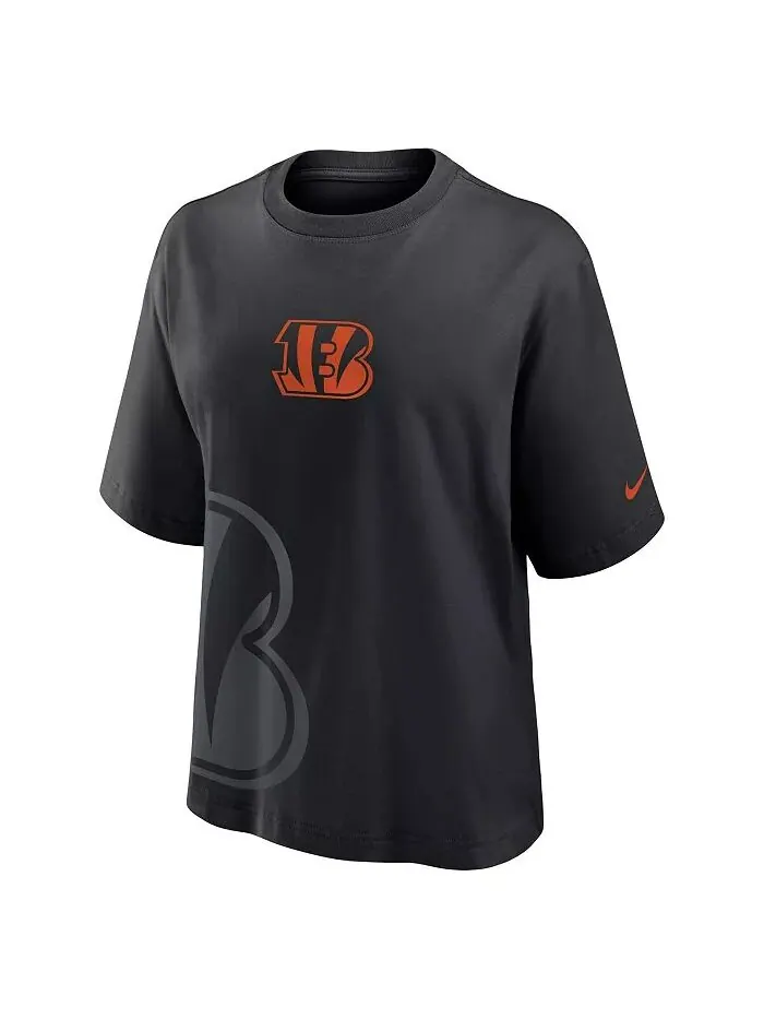 Женская черная футболка Cincinnati Bengals свободного кроя Nike — изображение 3 из 3