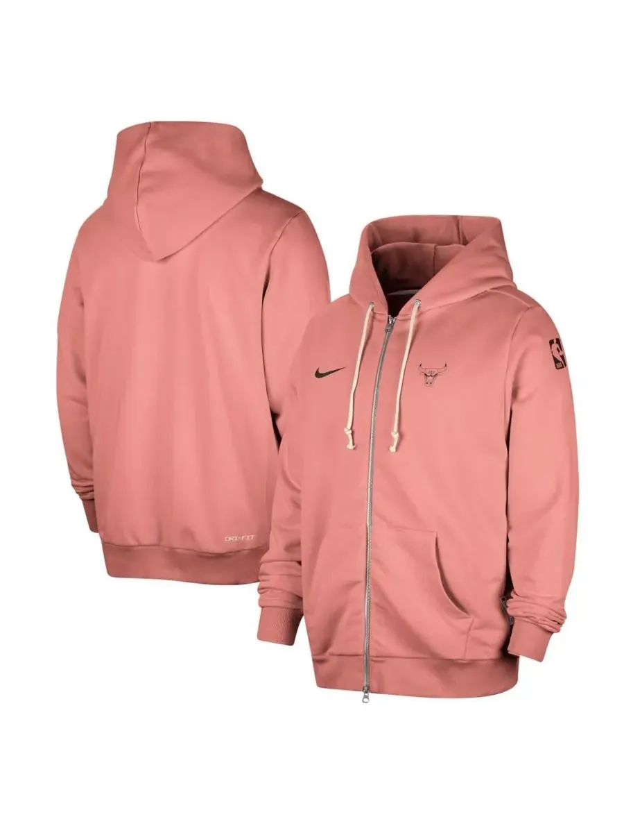 Nike Мужская красная толстовка на молнии Chicago Bulls Authentic Standard Issue — изображение 1 из 3, красный