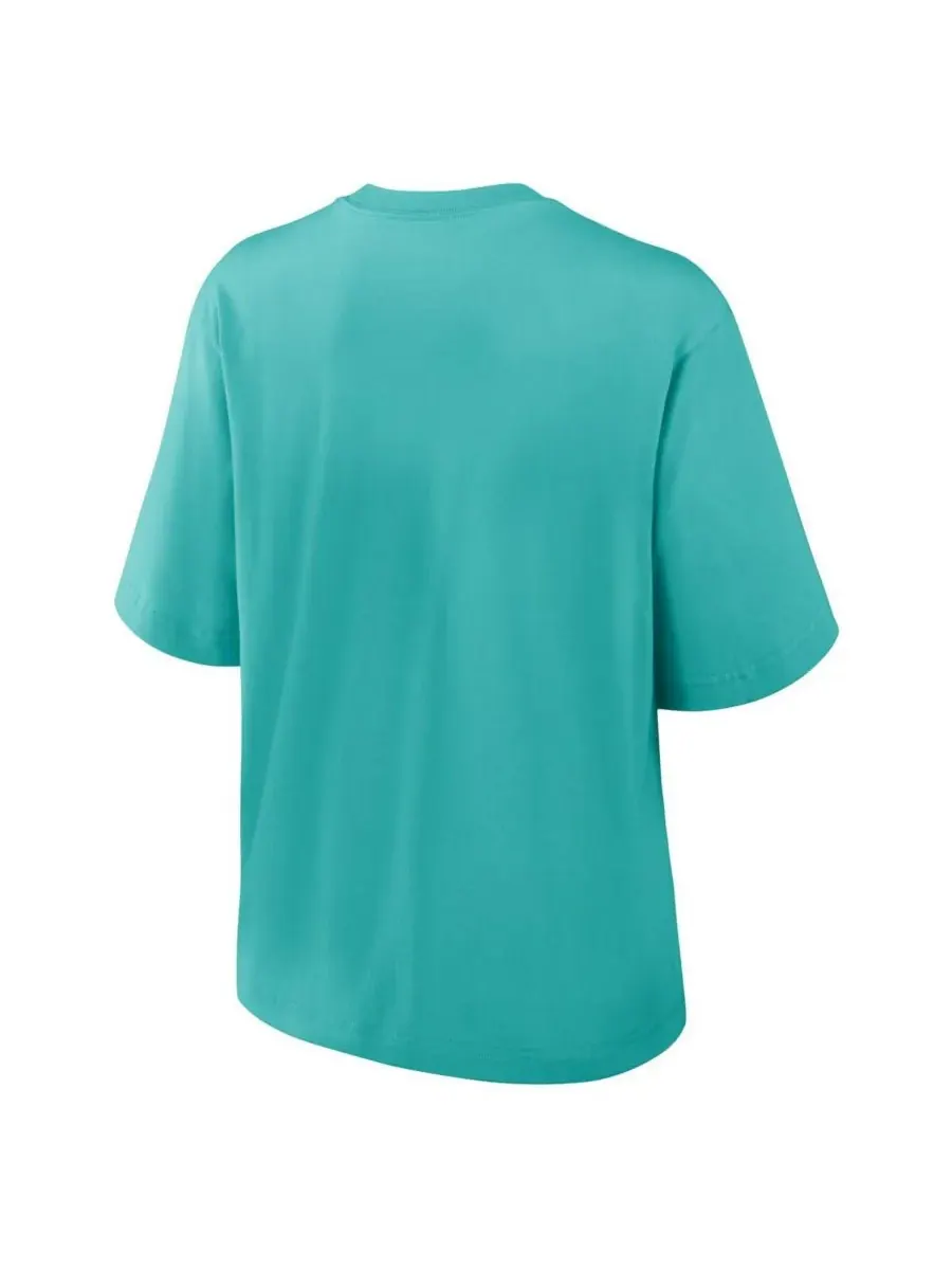 Женская футболка Aqua Miami Dolphins Glory Arch свободного кроя Nike — изображение 3 из 3, голубой