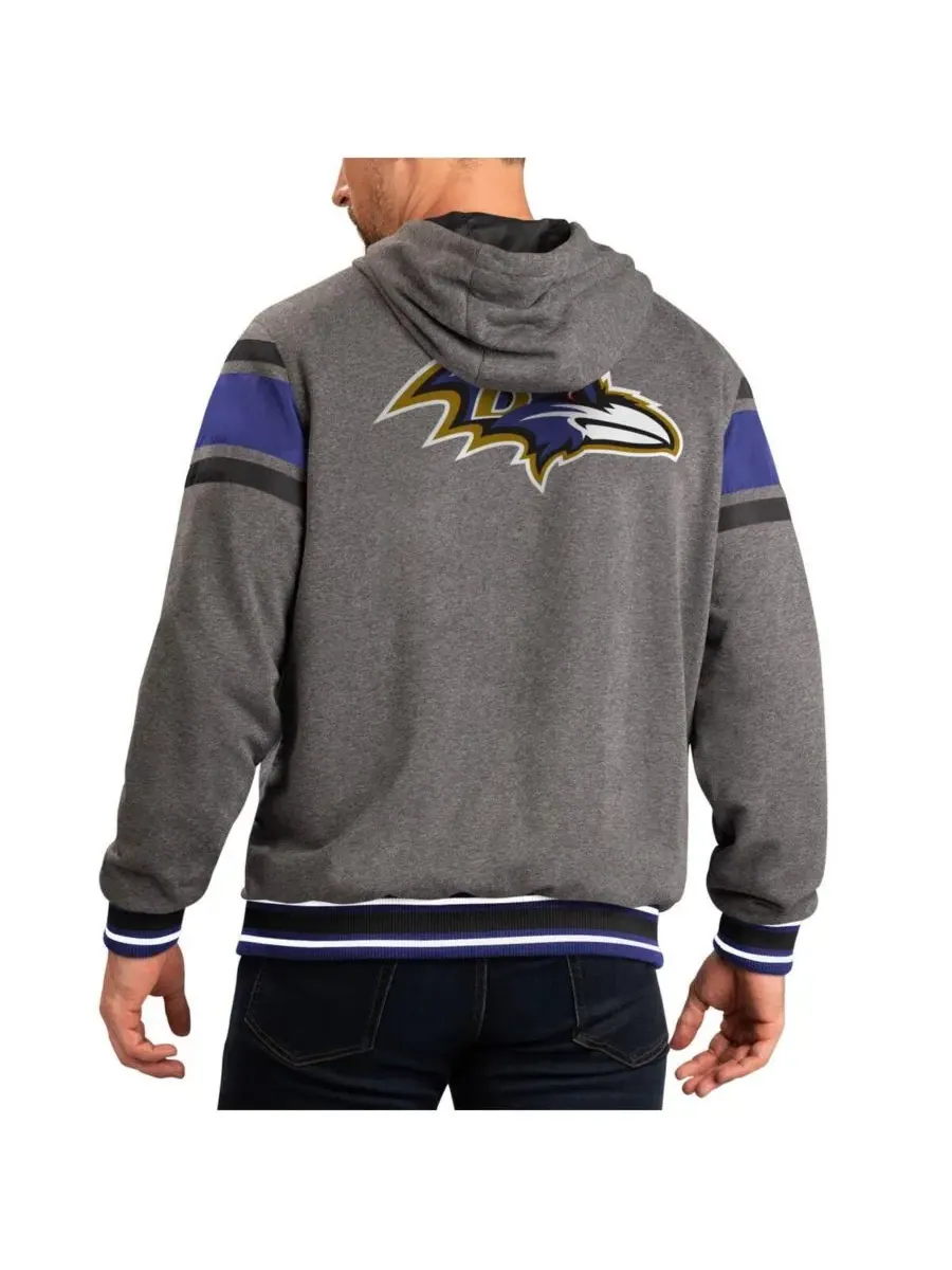 G-III Sports by Carl Banks Мужская двусторонняя толстовка на молнии Baltimore Ravens фиолетового и — изображение 2 из 3