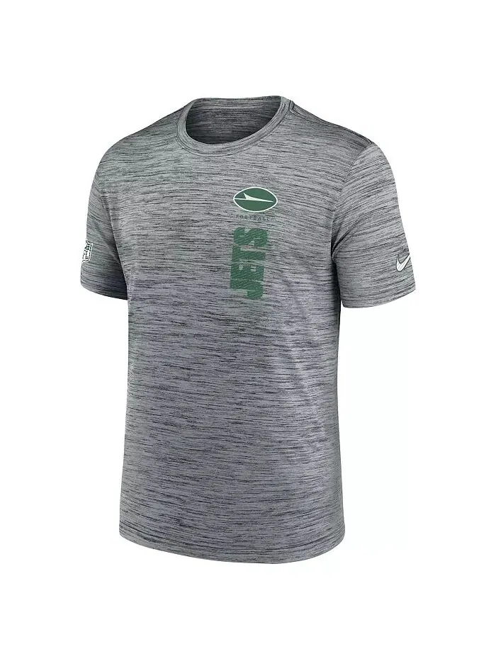 Мужская серая футболка New York Jets 2024 Sideline Velocity Performance Nike — изображение 3 из 3