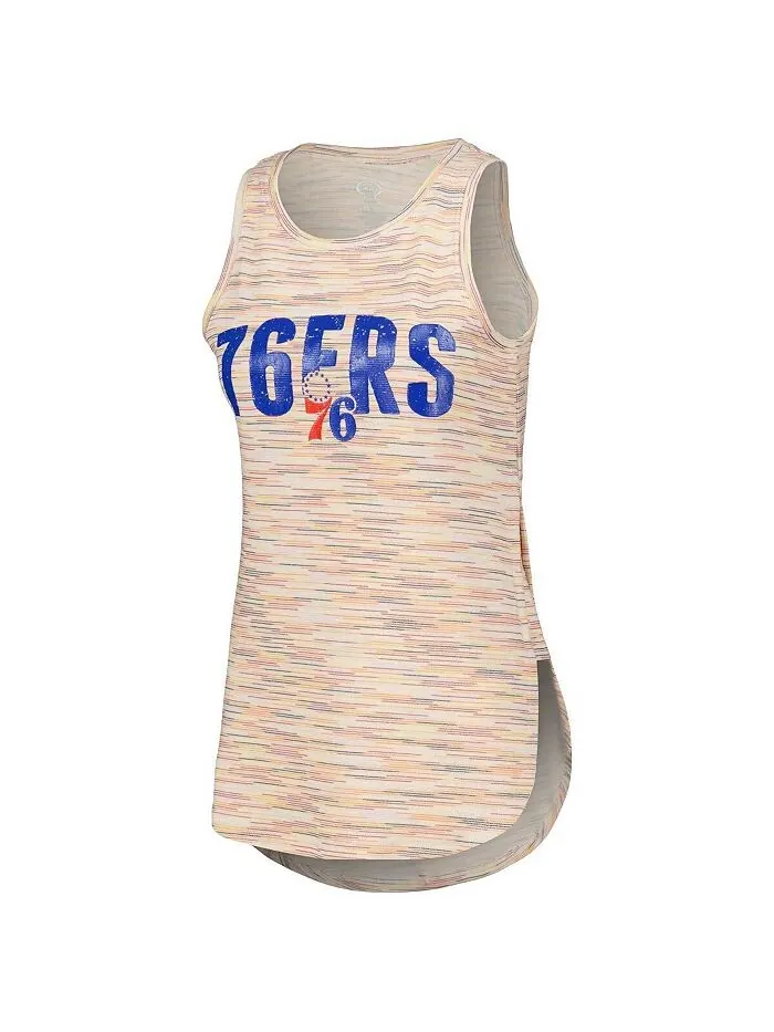 Женская белая майка Philadelphia 76ers Sunray Concepts Sport — изображение 2 из 3, белый
