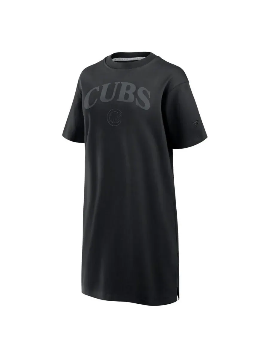 Fanatics Женское черное хлопковое платье с символикой команды Chicago Cubs — изображение 2 из 3, черный