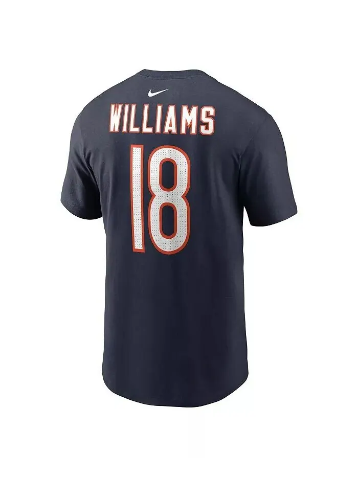 Футболка с именем и номером команды Big Boys and Girls Caleb Williams Navy Chicago Bears 2024 NFL — изображение 3 из 3