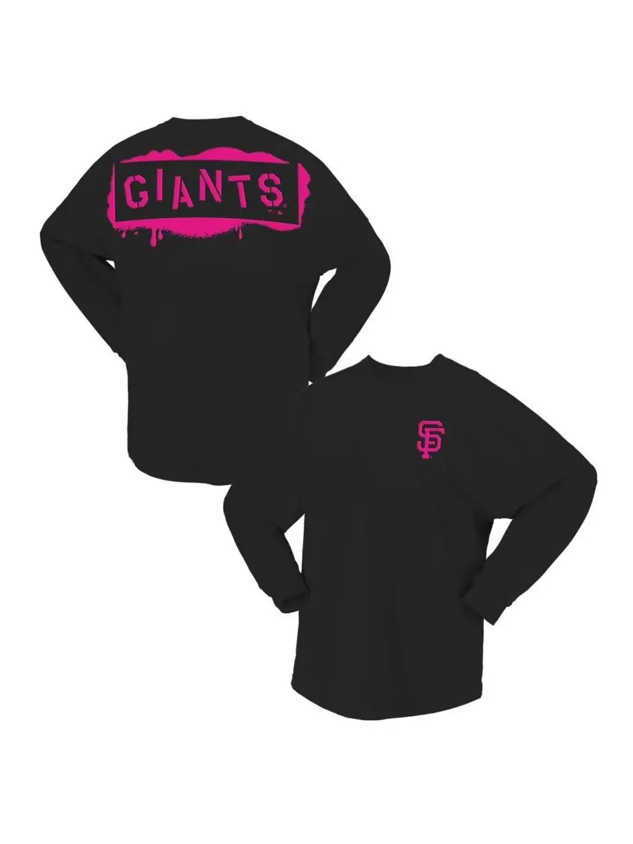 Fanatics Женская черная неоновая футболка с длинными рукавами San Francisco Giants — изображение 1 из 3, черный