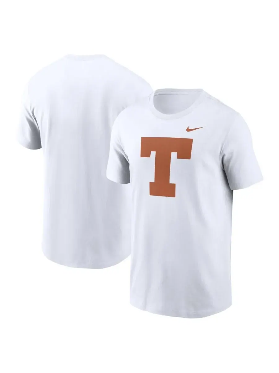 Nike Мужская белая футболка с логотипом бейсбольной команды Texas Longhorns — изображение 1 из 3, белый