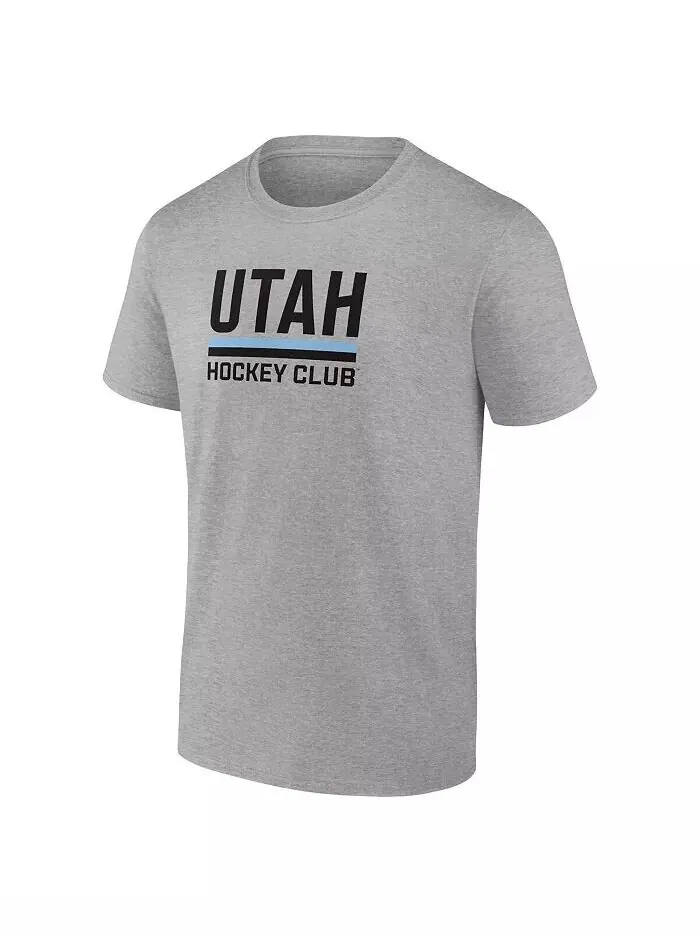 Футболка мужская Heather Gray Utah Hockey Club Draft Logo Fanatics — изображение 2 из 3