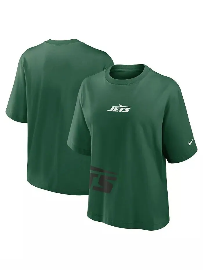 Женская зеленая свободная футболка New York Jets Nike — изображение 1 из 3