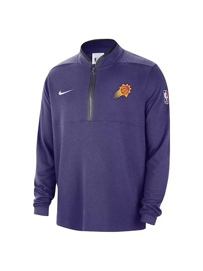 Толстовка Men's Purple Phoenix Suns 2024/25 Courtside Performance Half-Zip Top Nike — изображение 2 из 3